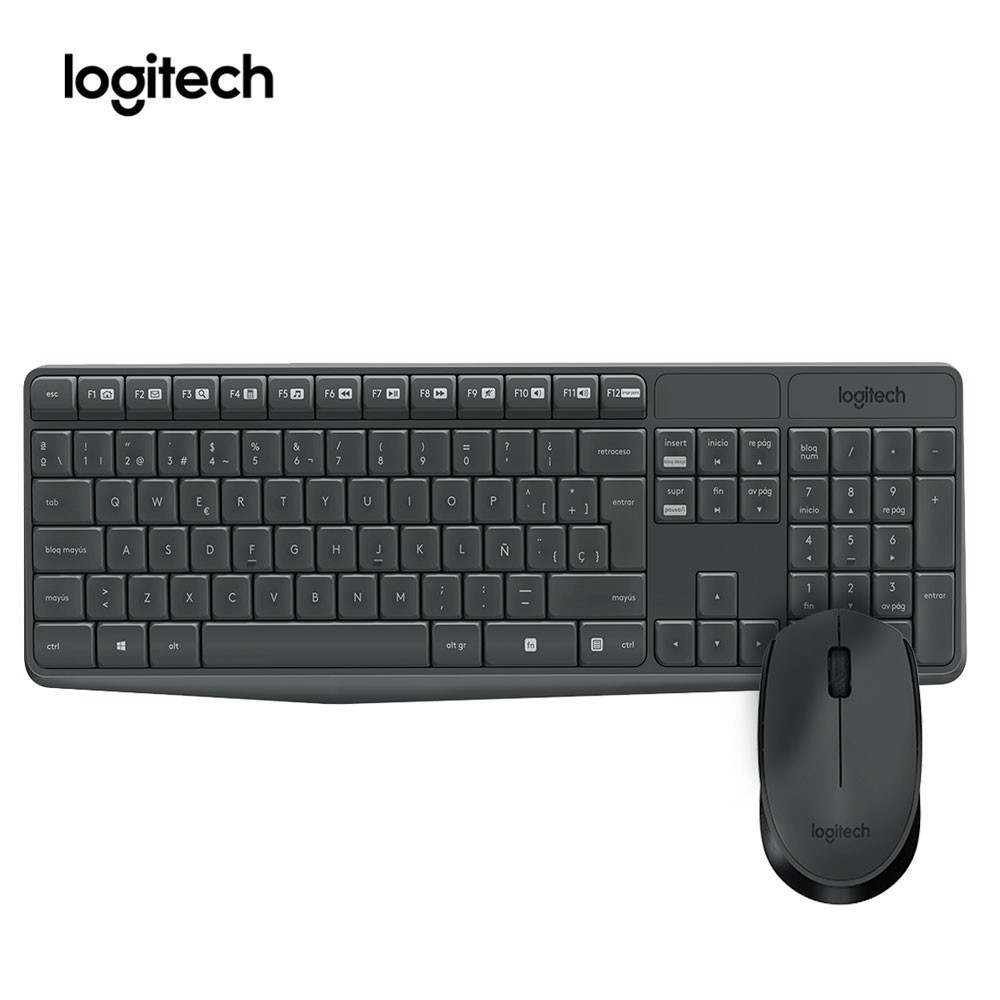 920-007901_4 Kit Teclado y Mouse Inalámbrico Logitech MK235 Español Gris - 920-007901 - Imagen 1